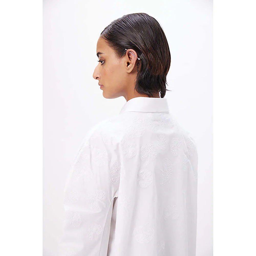 Genes Lecoanet Hemant Straight Fit Shirt With Soft Rounded Sleeves - Image 5