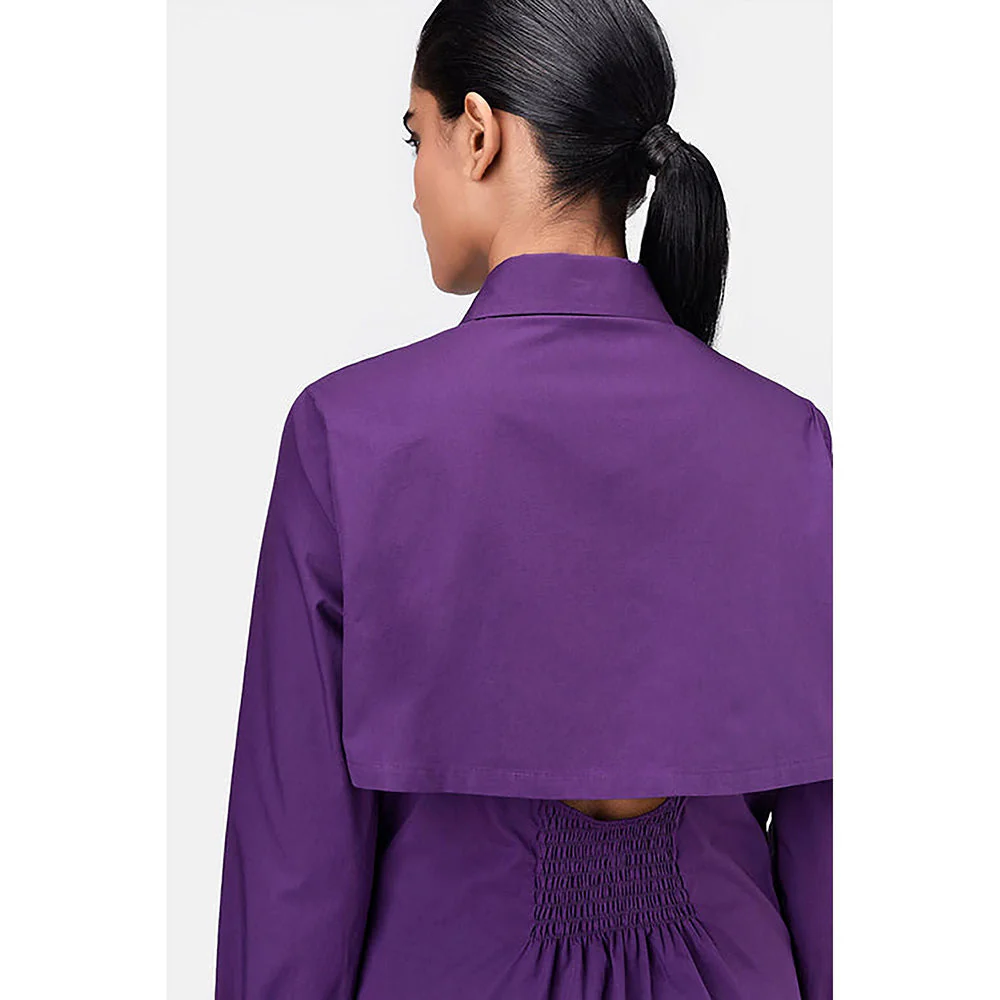 Genes Lecoanet Hemant Women's Regular Fit Cotton Button-Up Shirt-Amethyst - Image 5