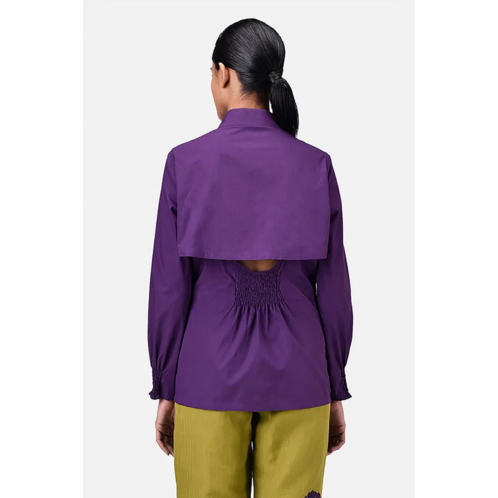 Genes Lecoanet Hemant Women's Regular Fit Cotton Button-Up Shirt-Amethyst - Image 6