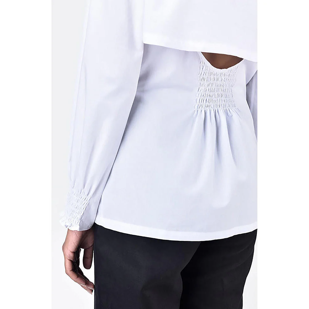 Genes Lecoanet Hemant Women's Regular Fit Cotton Button-Up Shirt-White - Image 5