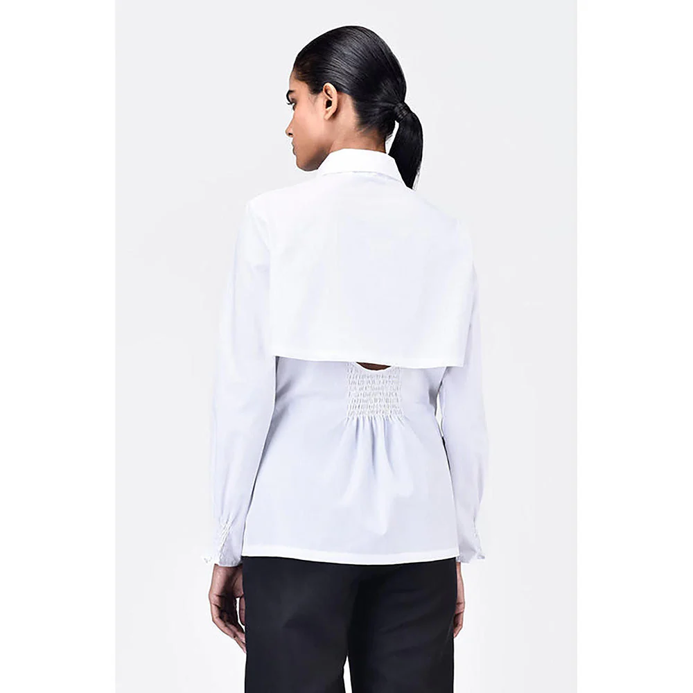 Genes Lecoanet Hemant Women's Regular Fit Cotton Button-Up Shirt-White - Image 6