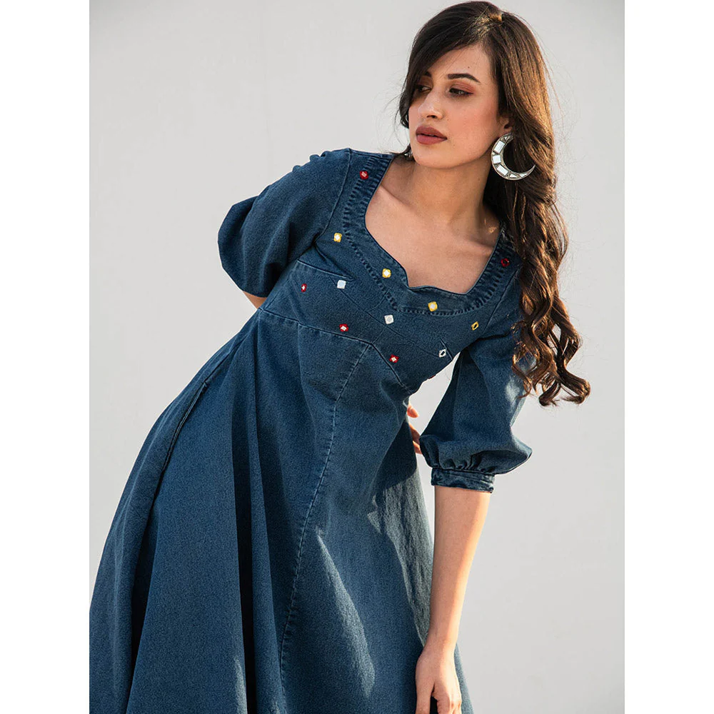 Gulaal Blue Solid Dress - Image 2