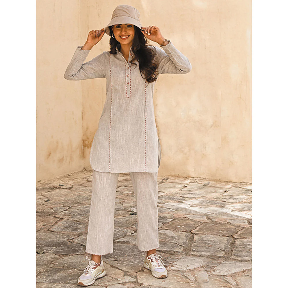 Gulaal Tania Grey Suit (Set of 2) - Image 2