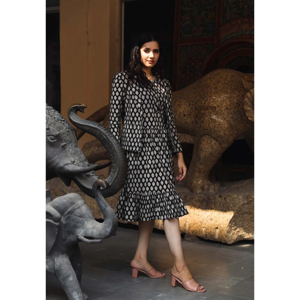 Gulabo Jaipur Aqsa Black Dress (Set of 2) - Image 5