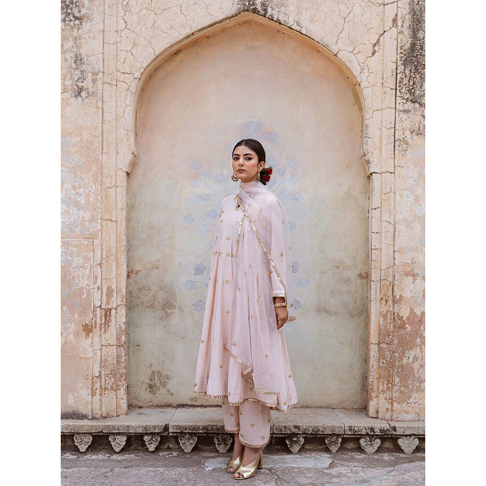 Gulabo Jaipur Chandni Pink Kurta (Set of 3) - Image 3