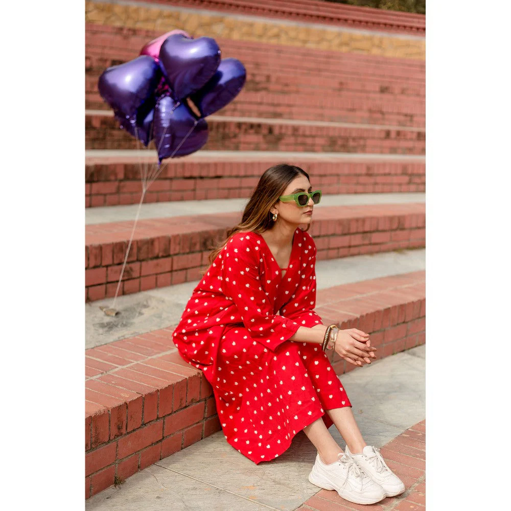 Gulabo Jaipur Dill Red Dress - Image 5