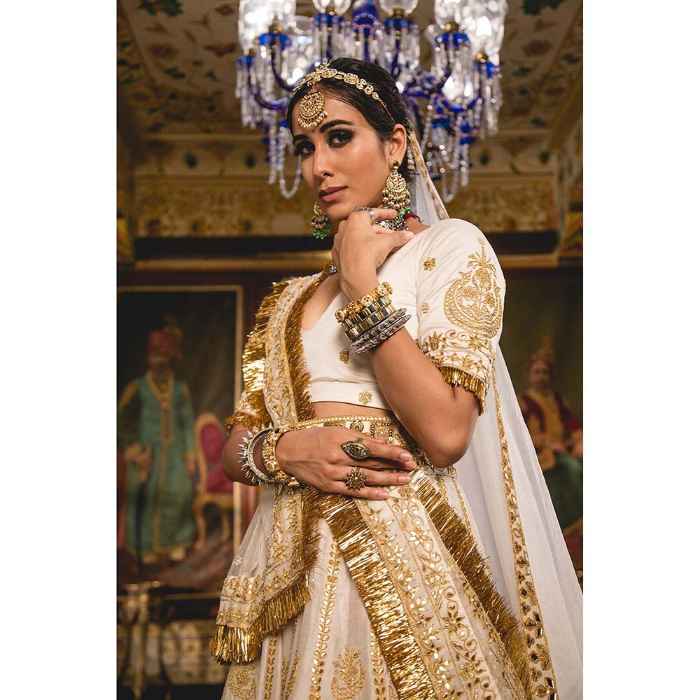 Gulabo Jaipur Gulnoor Lehenga (Set of 4) - Image 4