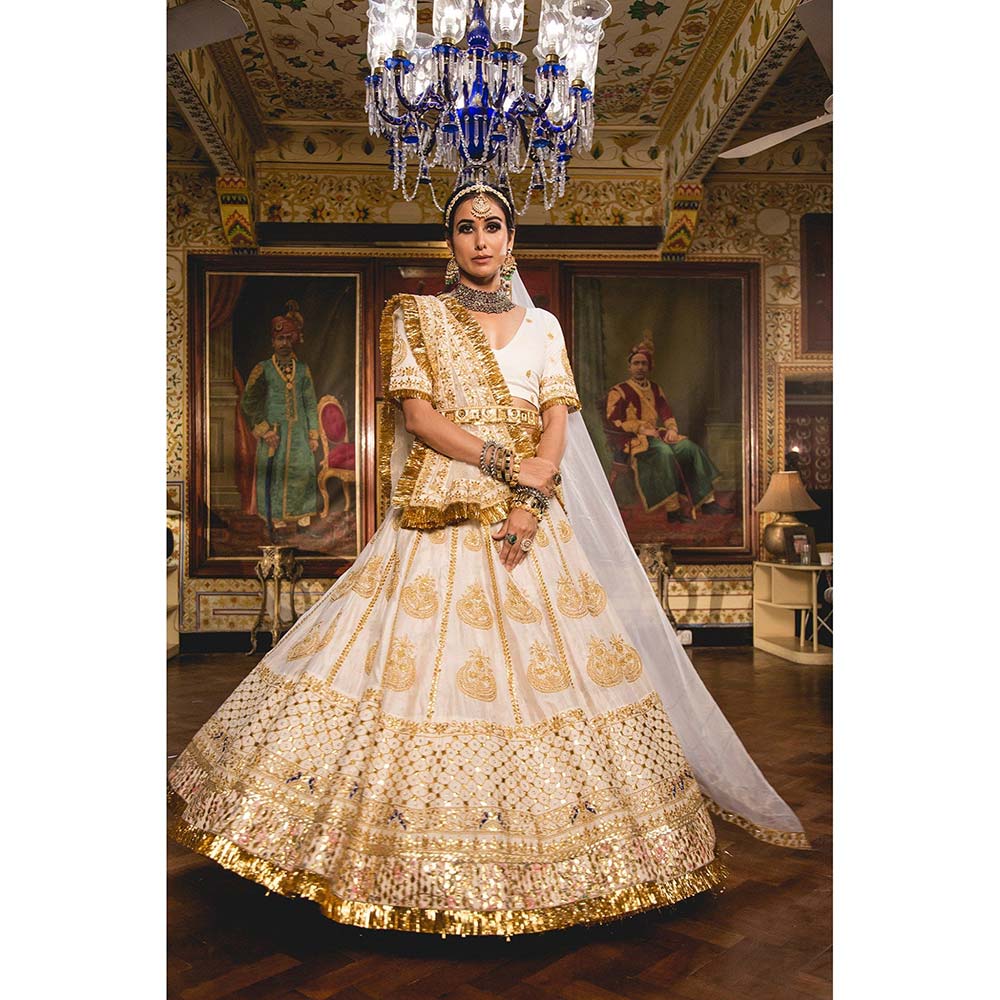 Gulabo Jaipur Gulnoor Lehenga (Set of 4) - Image 5