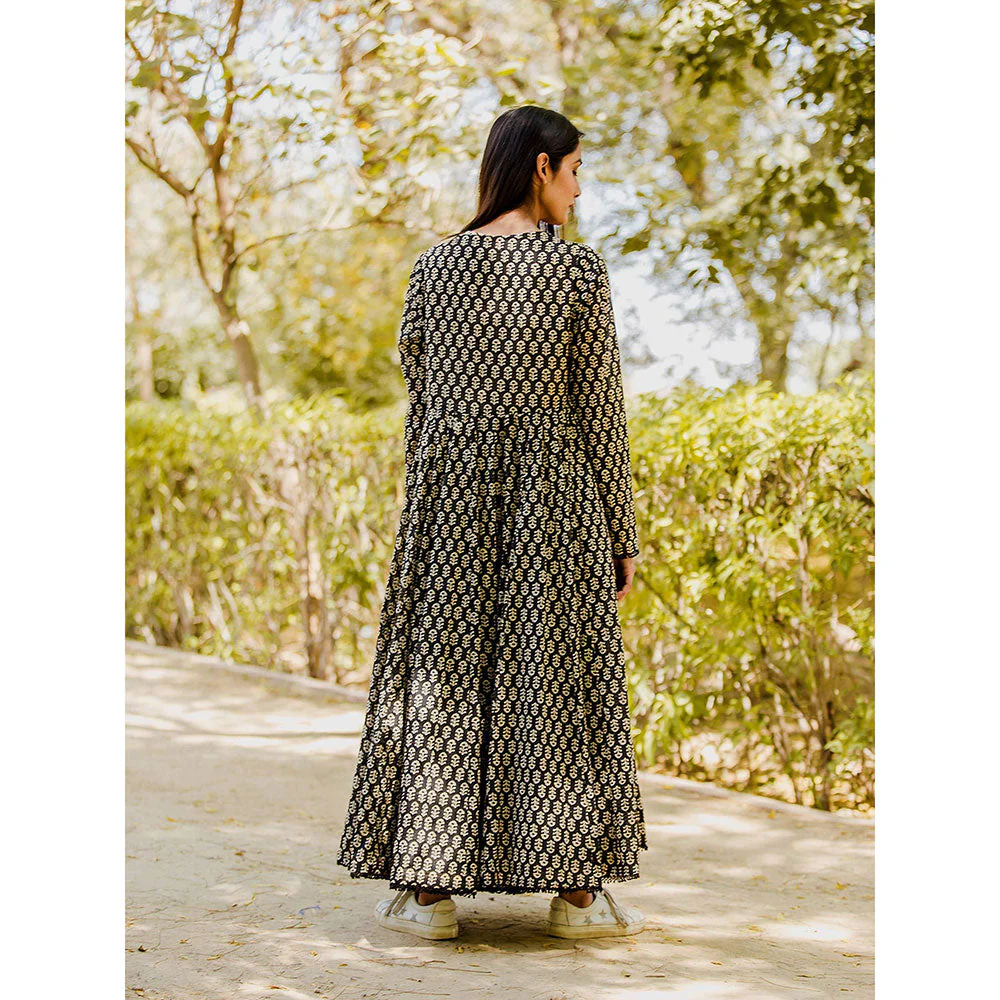 Gulabo Jaipur Izhaar Black Dress (Set of 2) - Image 2