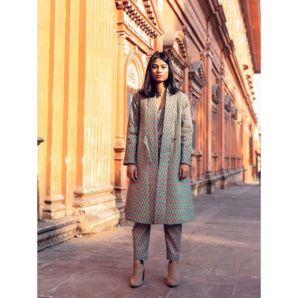 Gulabo Jaipur Kafia Green Co-ord (Set of 3)