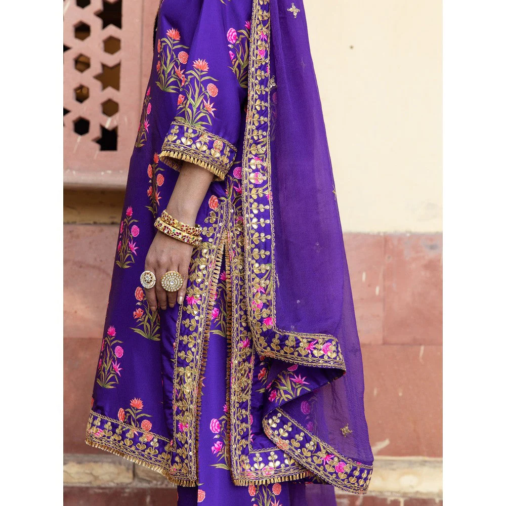 Gulabo Jaipur Mehreen Purple Straight (Set of 3) - Image 8