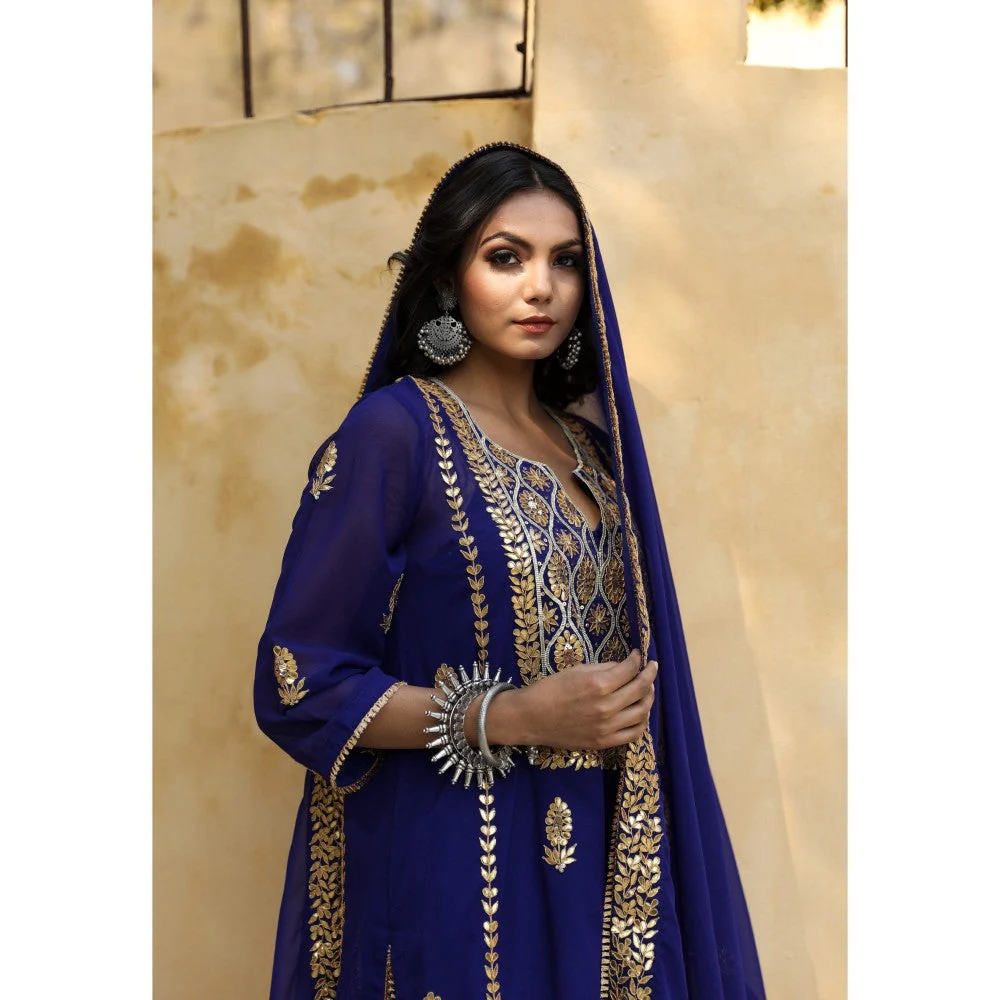 Gulabo Jaipur Shiza Blue Straight (Set of 4) - Image 3