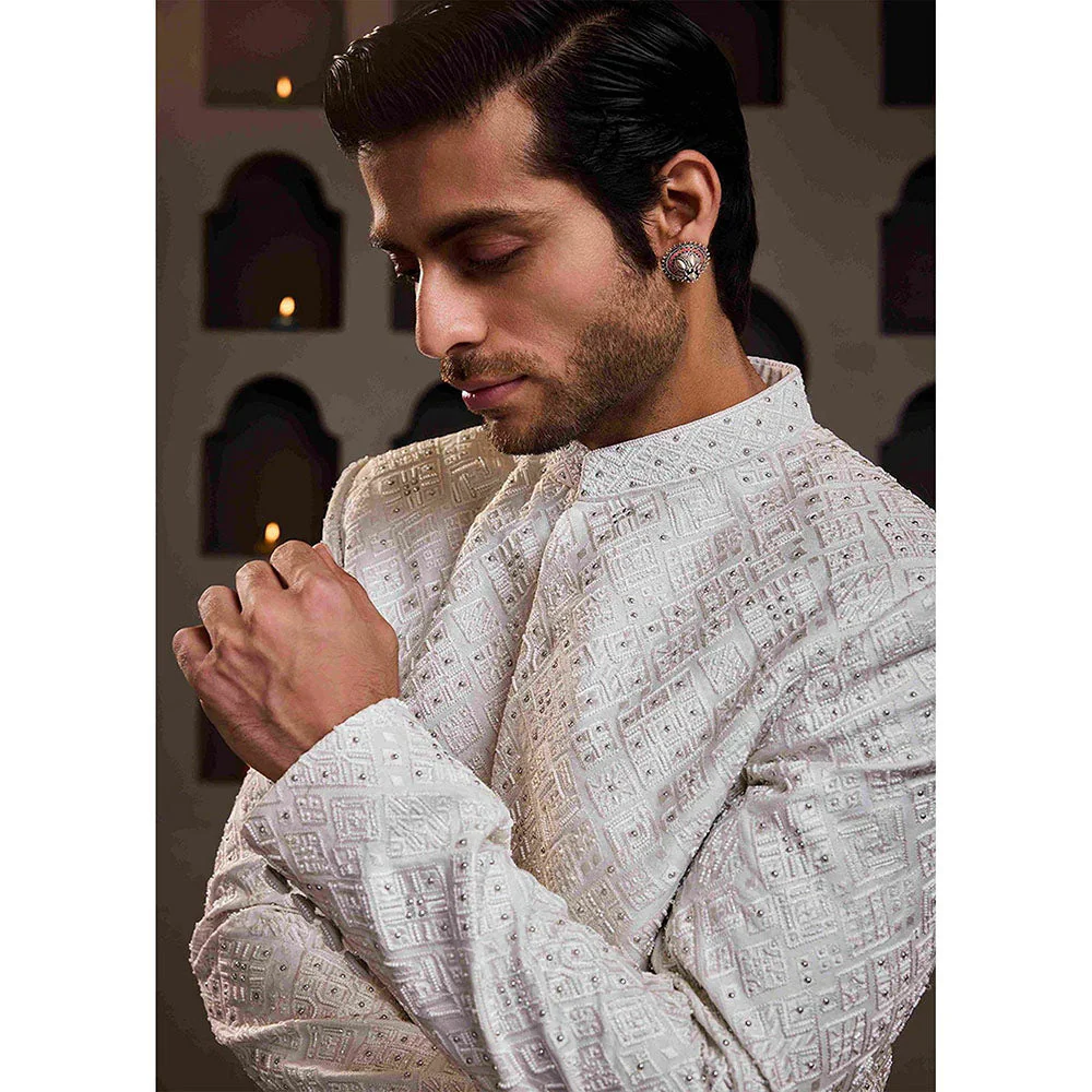 HISTORI White Jodhpuri Jacket with Pant - Image 4