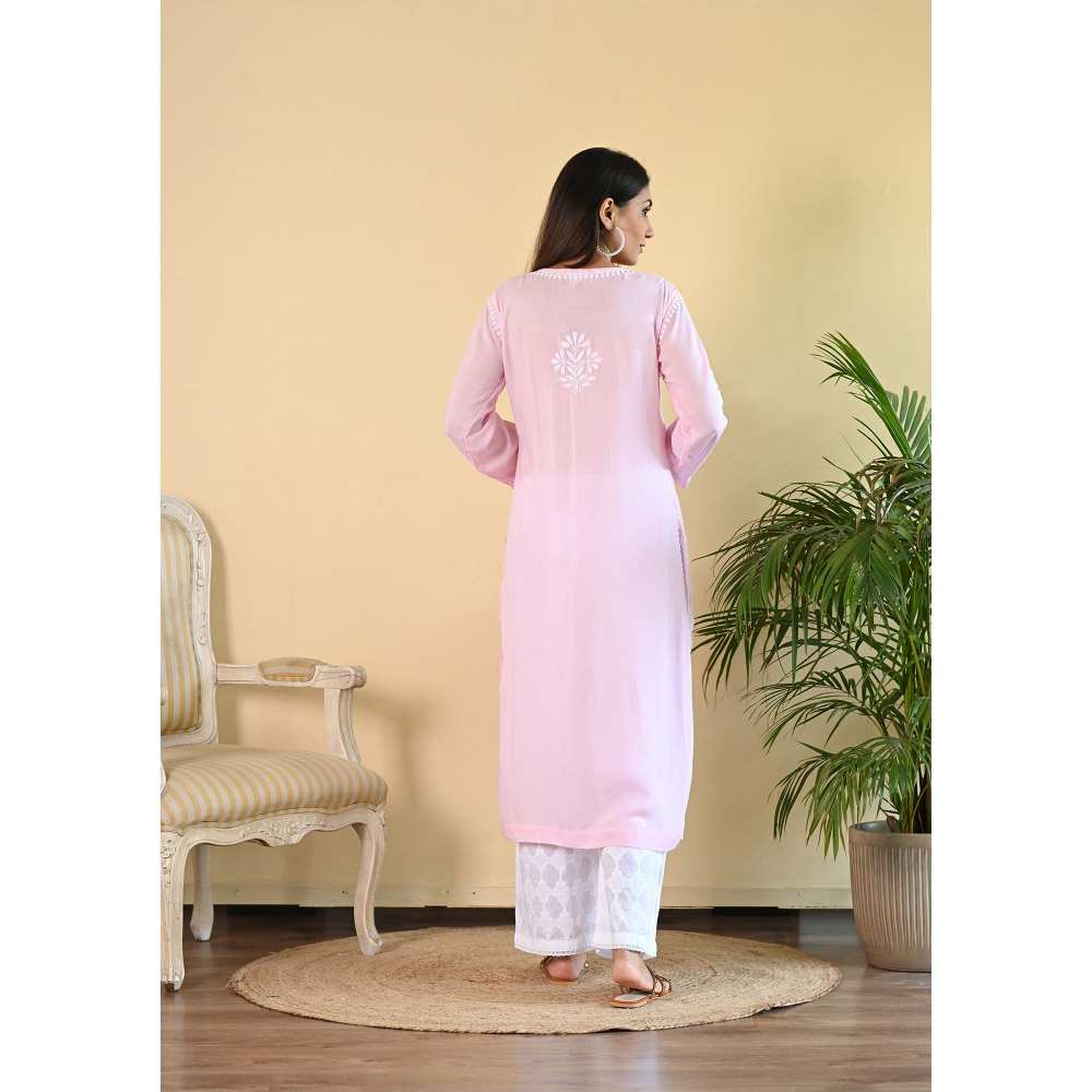 House of Chikankari Qalb Chikankari Modal Straight Kurta - Image 8
