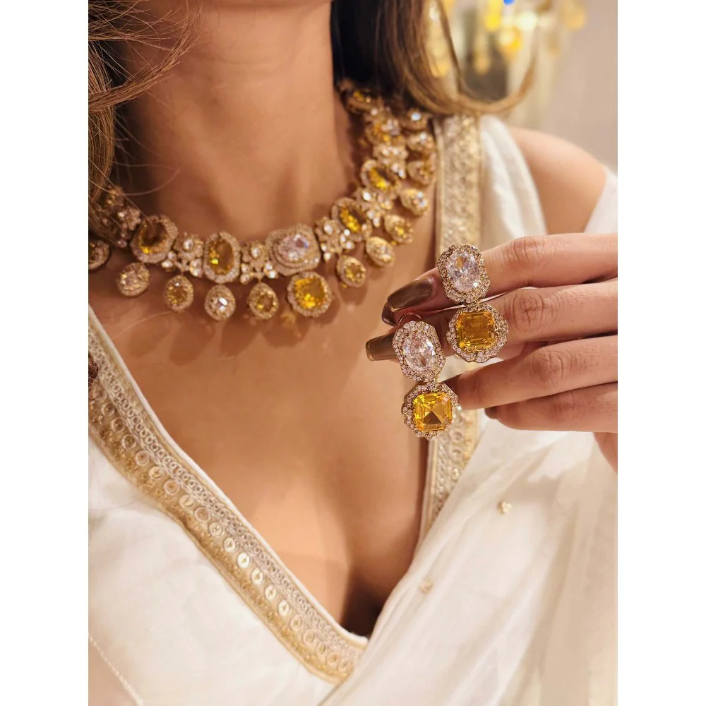 ILLUMINATE JEWELLERY Marina Opalina Necklace with Earrings - Image 3