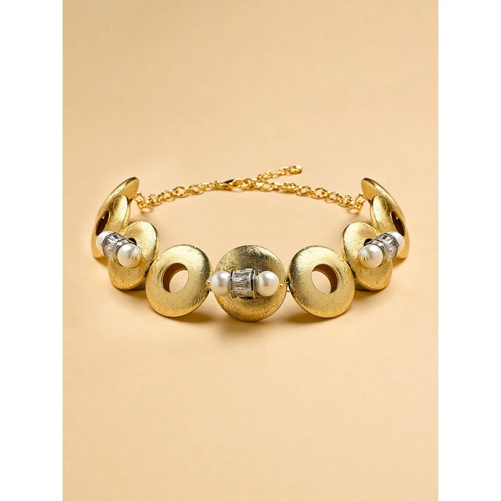 Joules By Radhika Golden Circlets Mini Choker - Image 3
