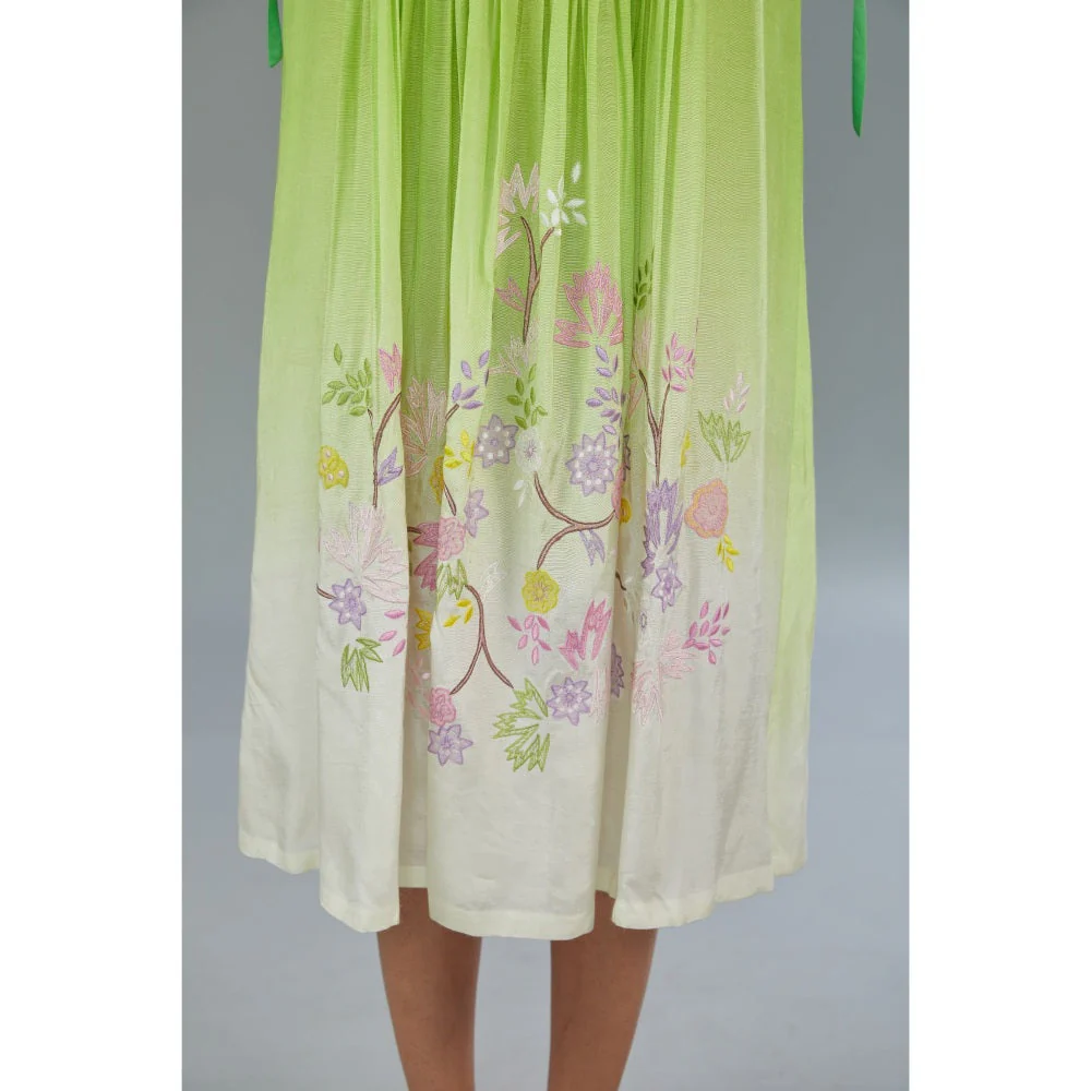 Kahani Lush Green Ombre Dress - Image 2