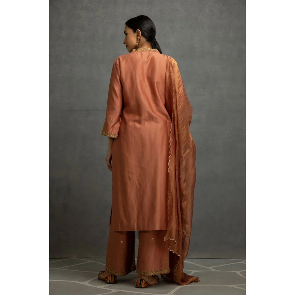 Kahani Lush Light Brown Kurta & Pant with Dupatta (Set of 3) - Image 4