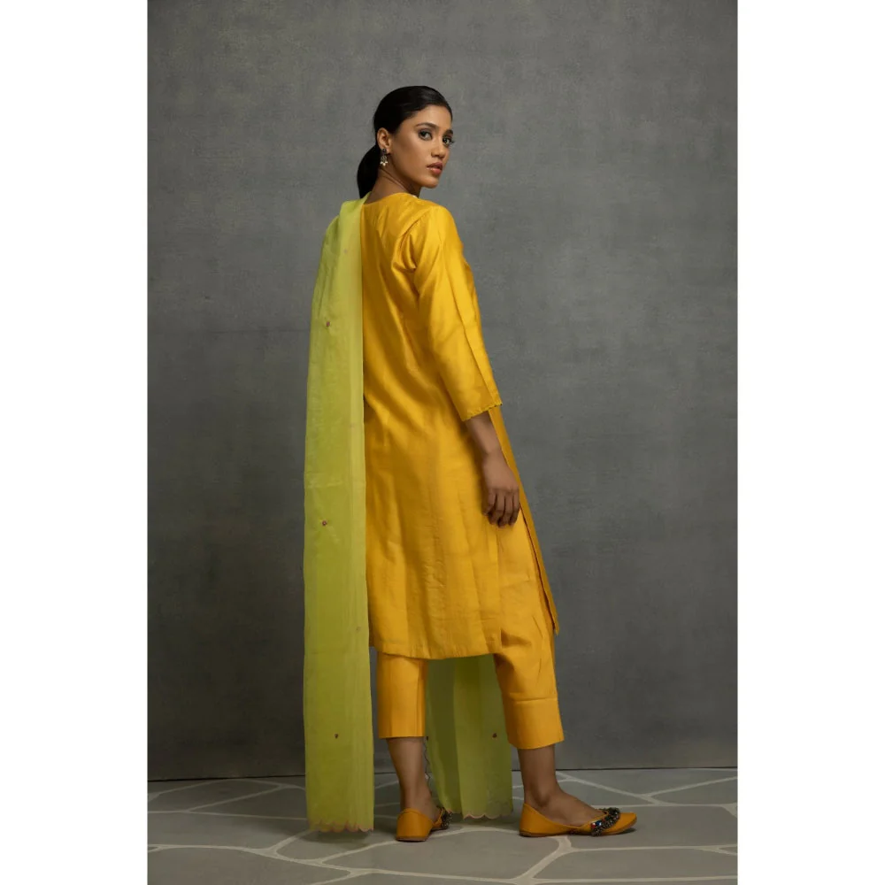 Kahani Lush Yellow Kurta & Pant with Dupatta (Set of 3) - Image 2