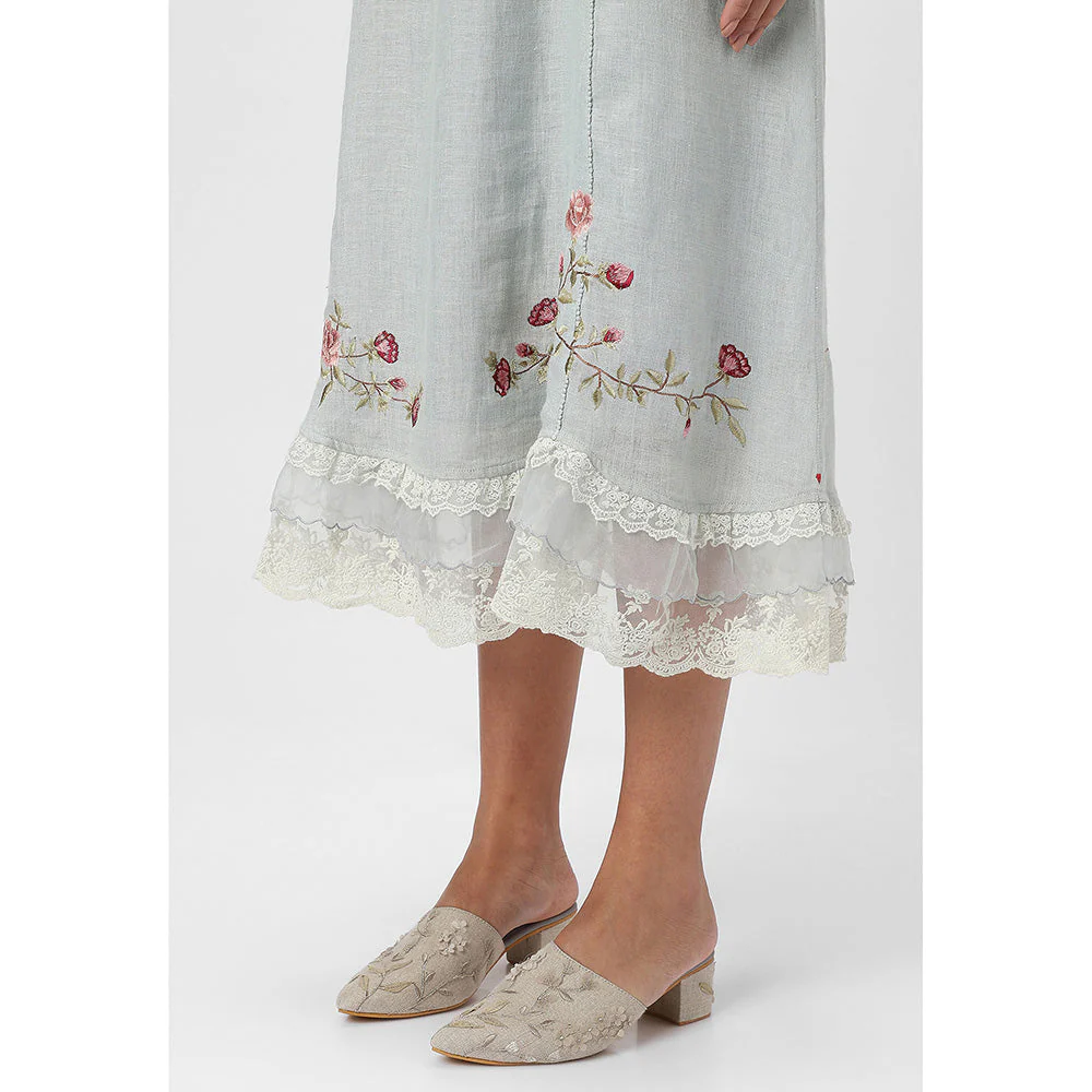 Kaveri Blue Bed Of Rose Dress - Image 6