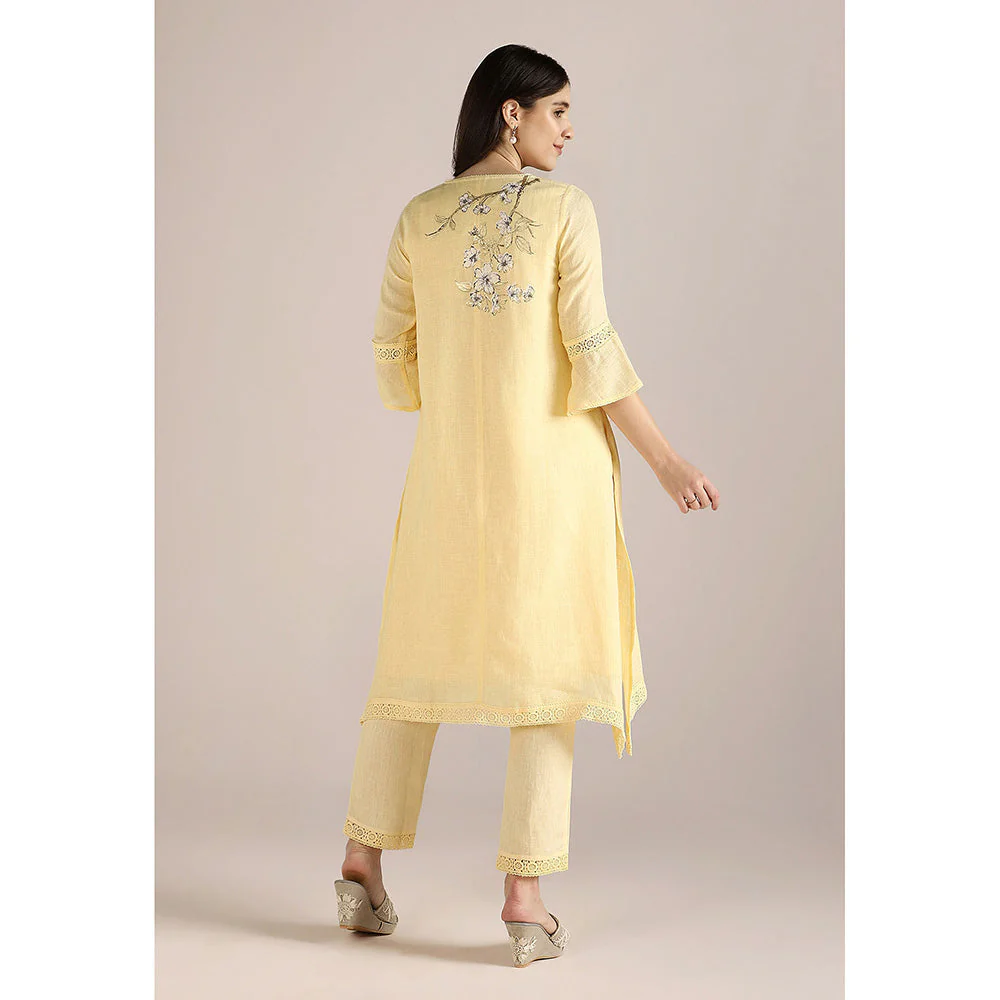 Kaveri Yellow Buttercup Camelia Fly Free Co-Ord (Set of 2) - Image 3
