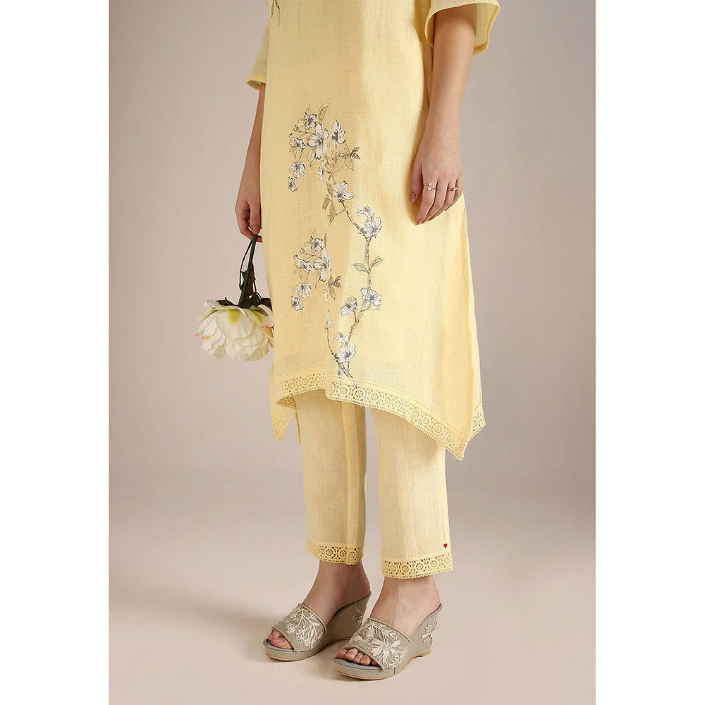 Kaveri Yellow Buttercup Camelia Fly Free Co-Ord (Set of 2) - Image 6