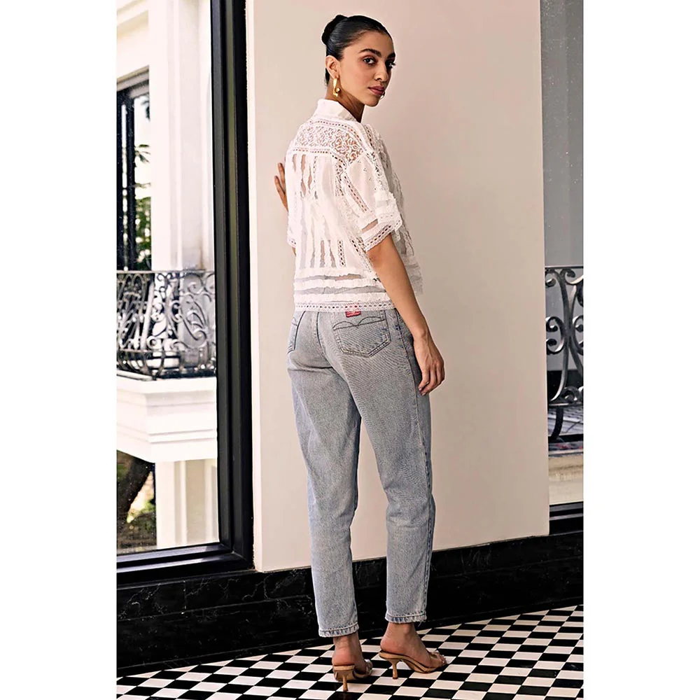 Kay Kay BY KKHUSHI SAHAII Off White Lace Shirt - Image 2