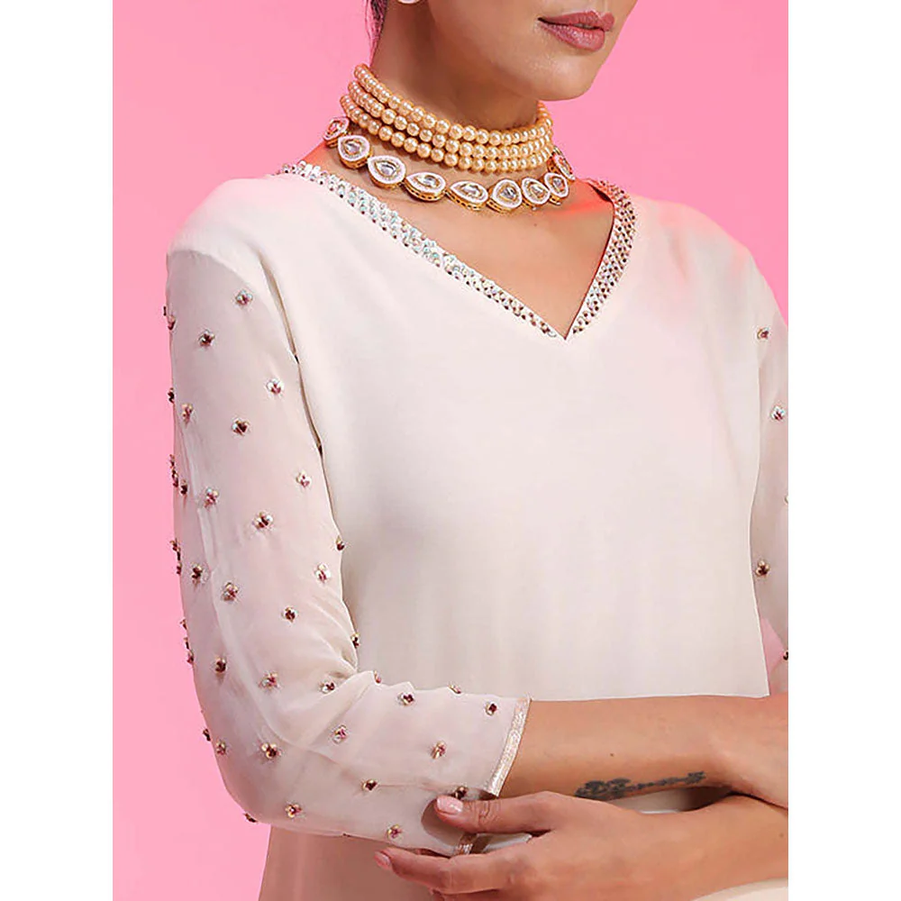 Kudi Pataka Designs Ayesha/Ip Kurta with Sharara and Dupatta - Image 2