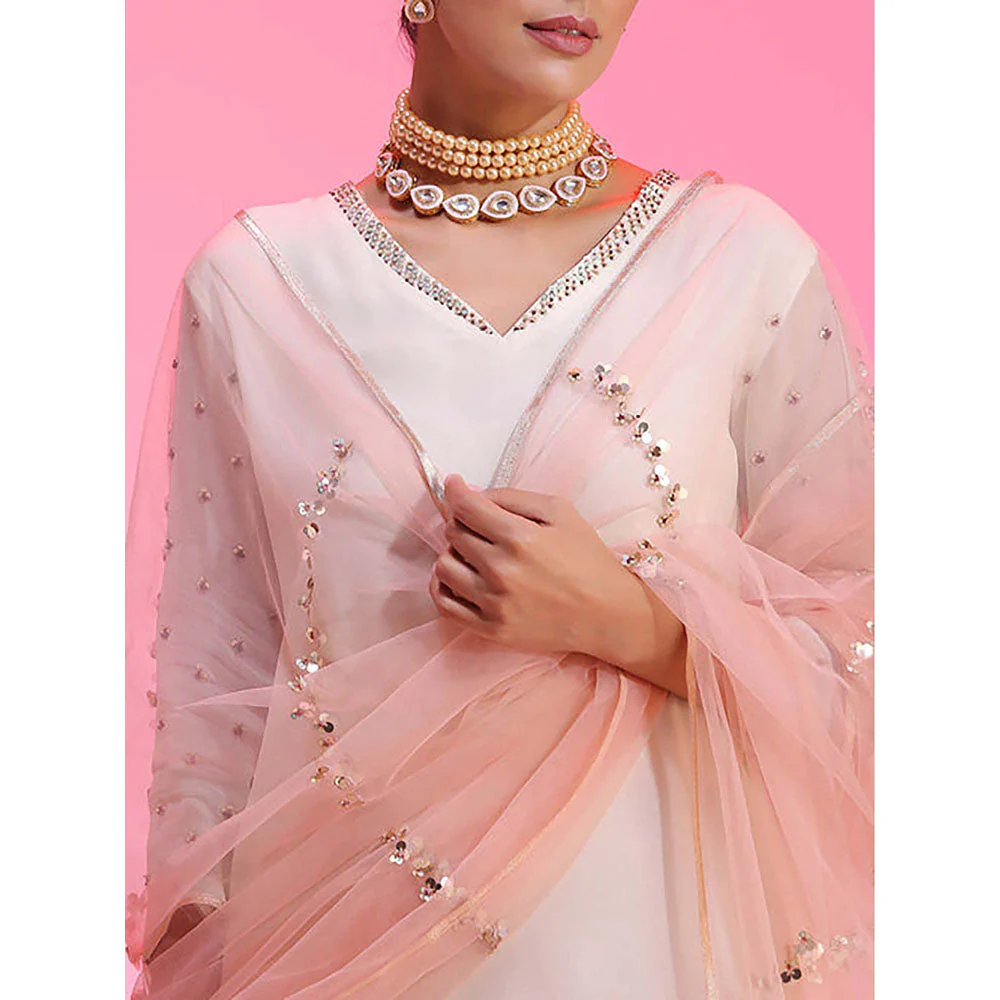 Kudi Pataka Designs Ayesha/Ip Kurta with Sharara and Dupatta - Image 3