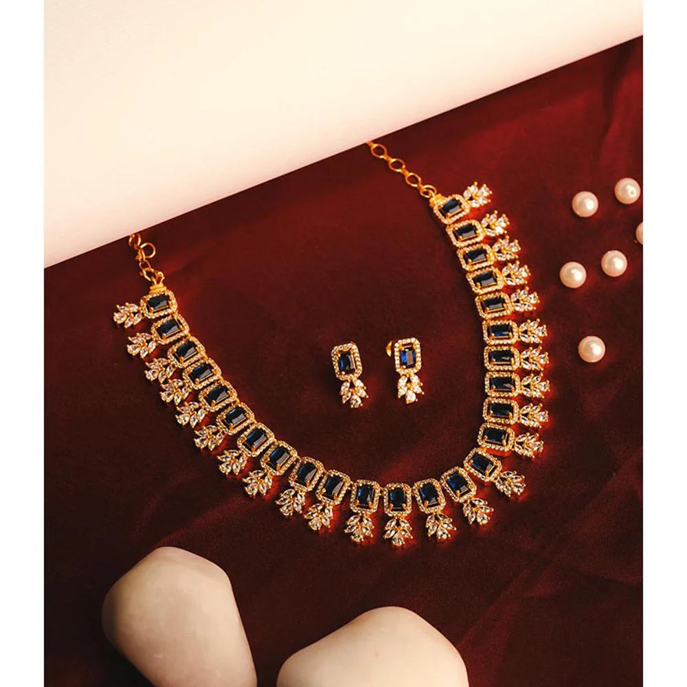 Label Ruby Blue Royal Sapphire-Inspired Statement Jewellery Set - Image 3