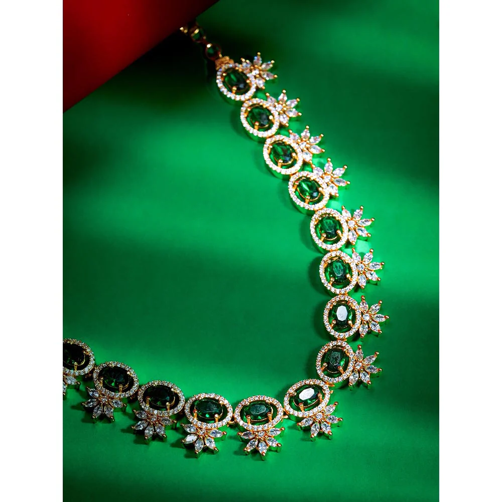 Label Ruby Natural Green Stone Beaded Necklace - Image 4