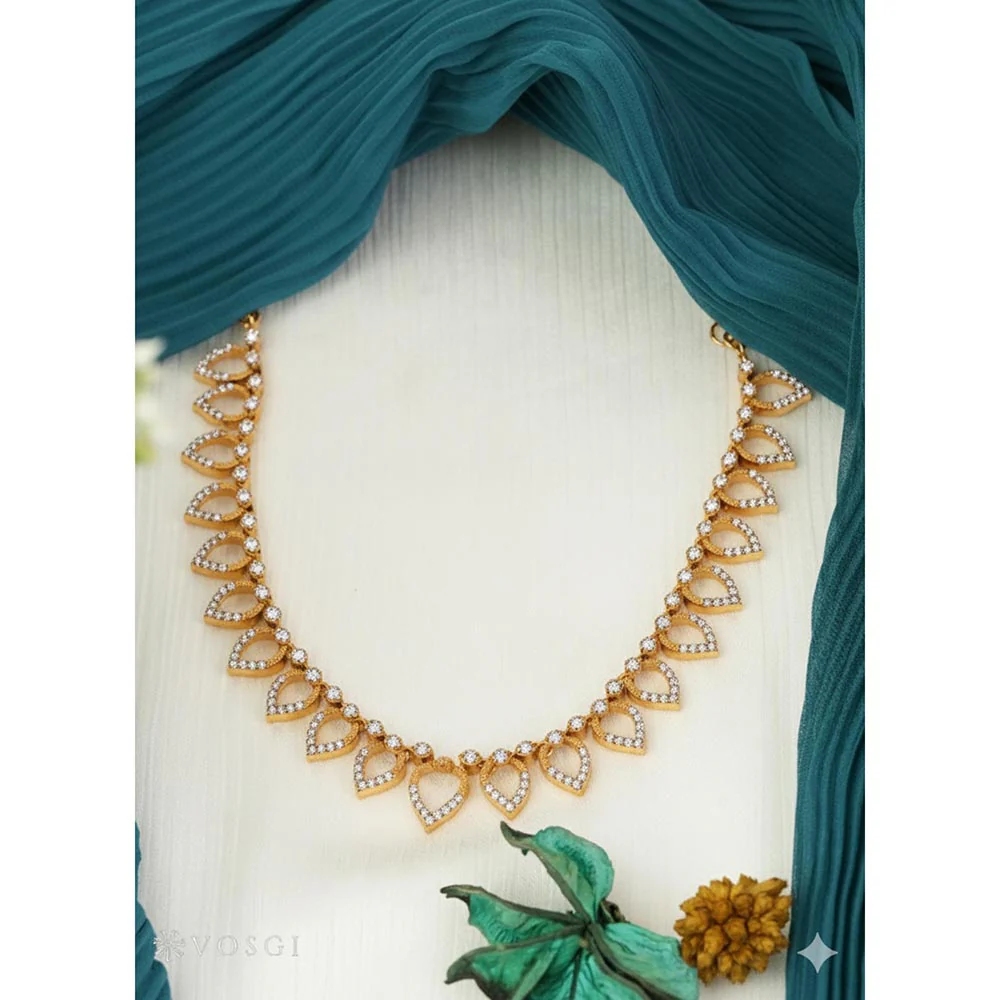 Label Ruby White Beautiful Micro Gold Polish Ruby Stone Short Necklace - Image 2