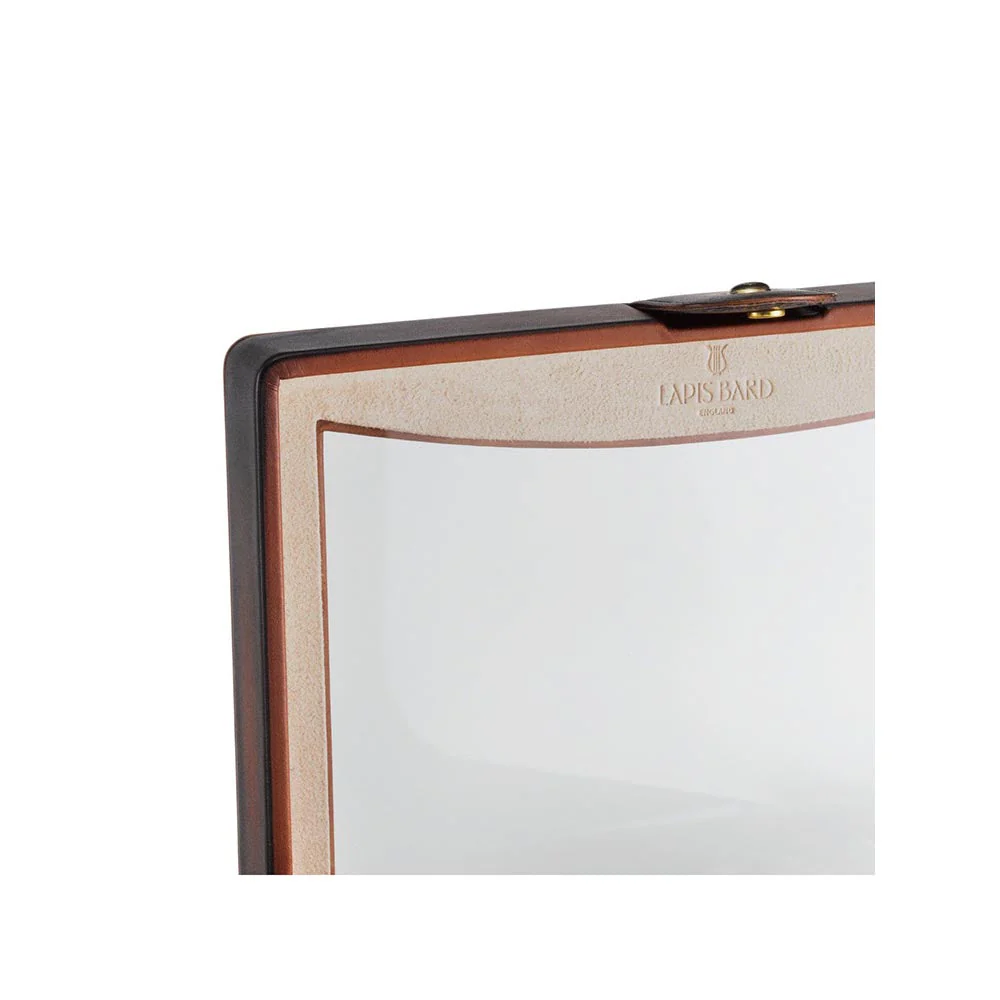 Lapis Bard Conrad Dual-Tone Watch Case with Pelxiglass Top (8 Watch Capacity) - Cognac - Image 5