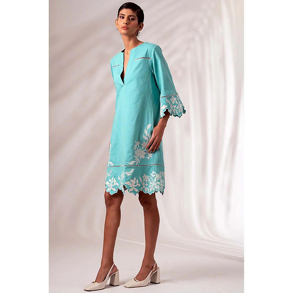 MADDER MUCH Mason - Sea Green Short Dress - Image 5