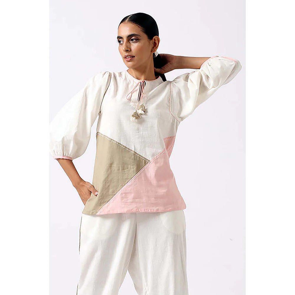 MADDER MUCH Multi-Color Cotton Solid Plain Top With Pant - Image 3