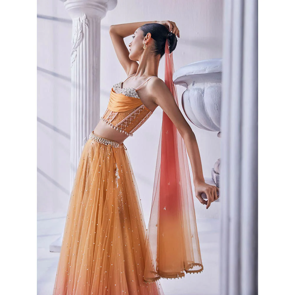 MANDIRA WIRK Ombre Top with Skirt (Set of 4) - Image 4