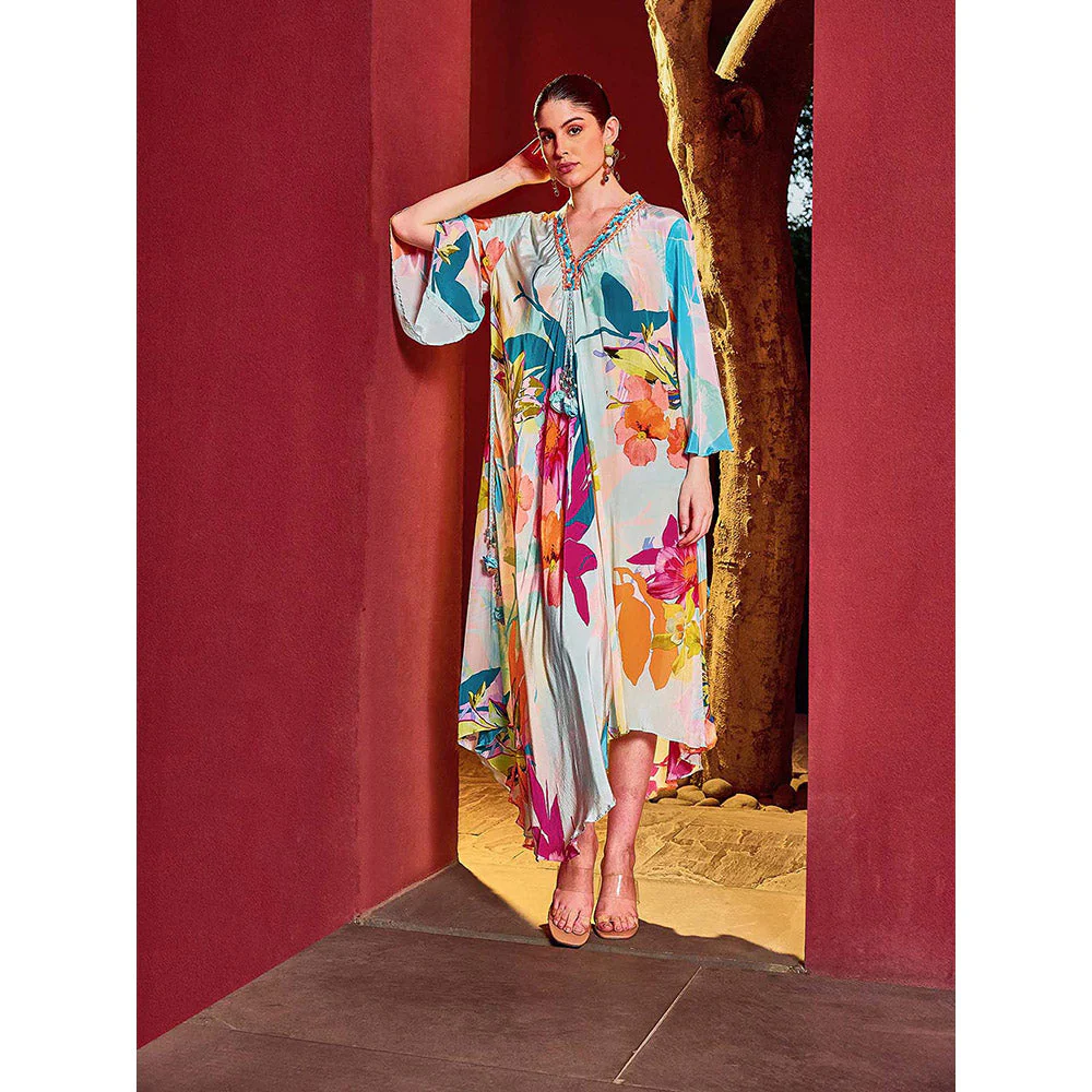 MANDIRA WIRK Sky Asymmetrical Printed Dress - Image 5