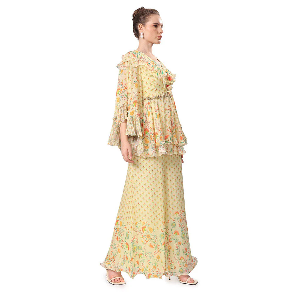 MANDIRA WIRK Women'S Nisa Floral Kurti with Palazzo (Set of 2) - Image 3
