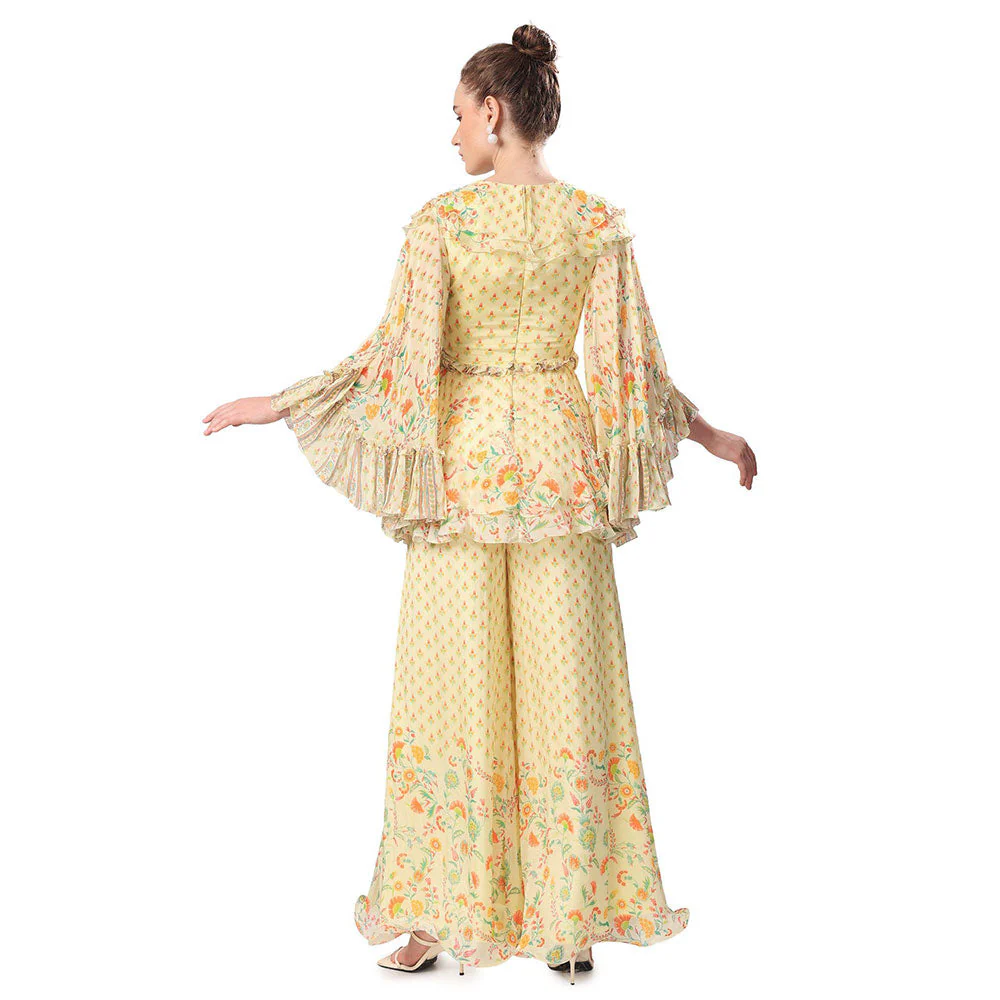 MANDIRA WIRK Women'S Nisa Floral Kurti with Palazzo (Set of 2) - Image 5