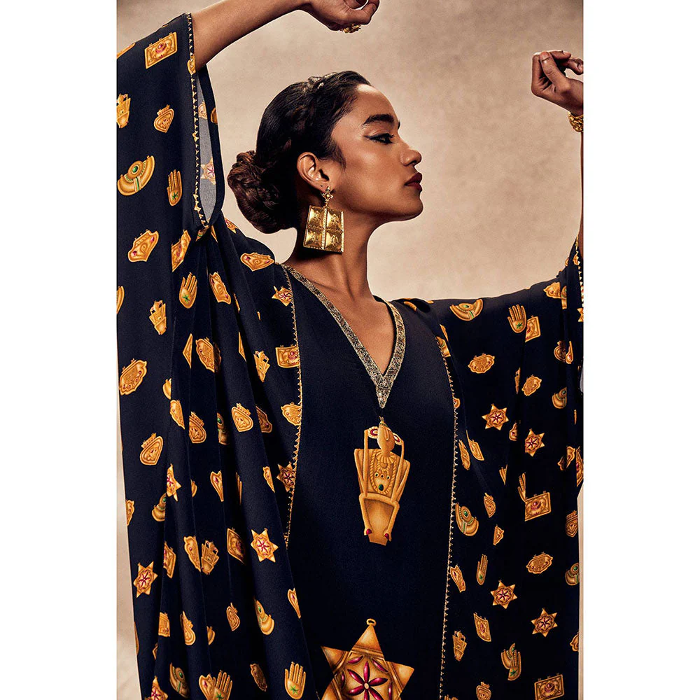 Masaba Black Trinkets Kaftan Dress - Image 4