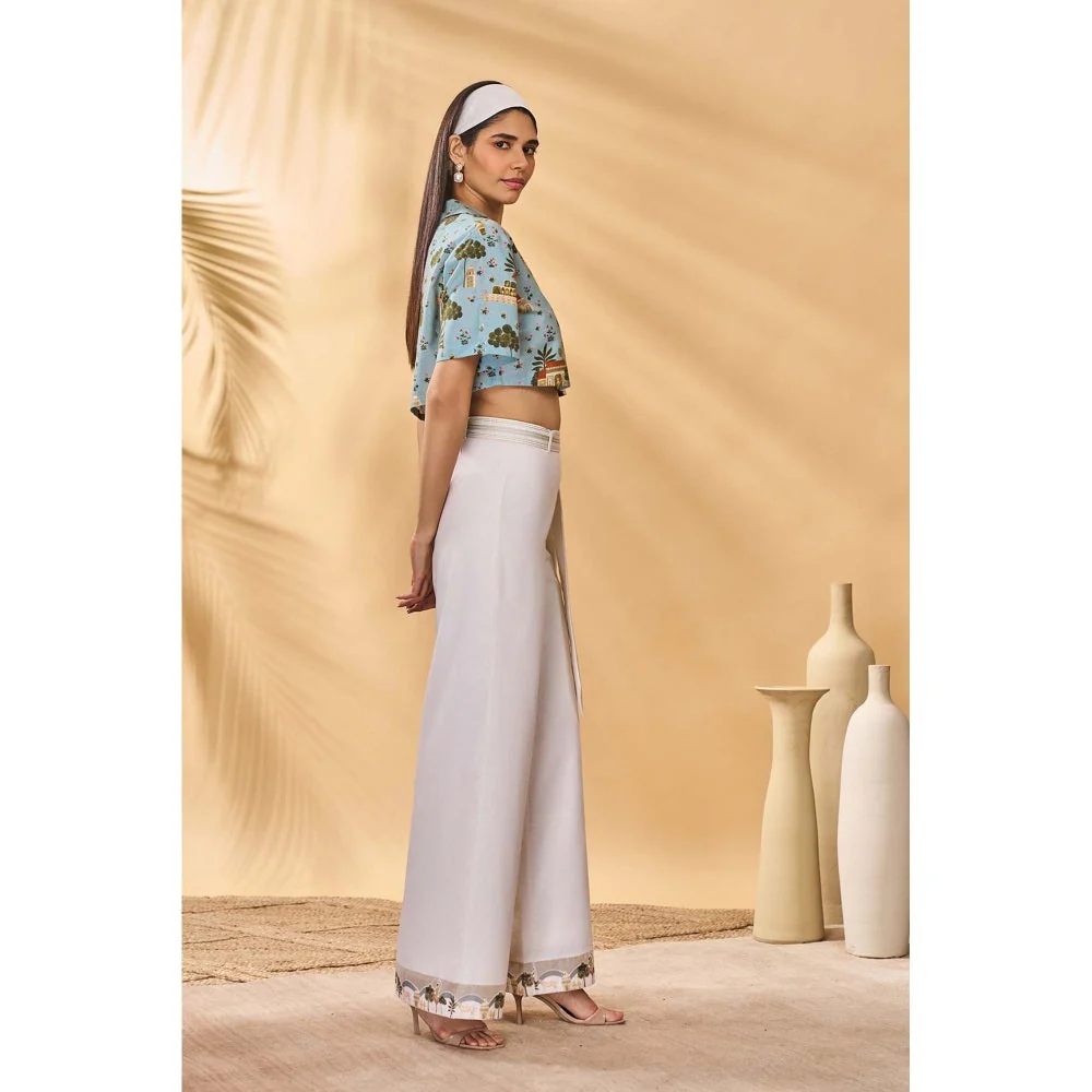 Masaba Blue Miniature Dreams Crop Top - Image 3