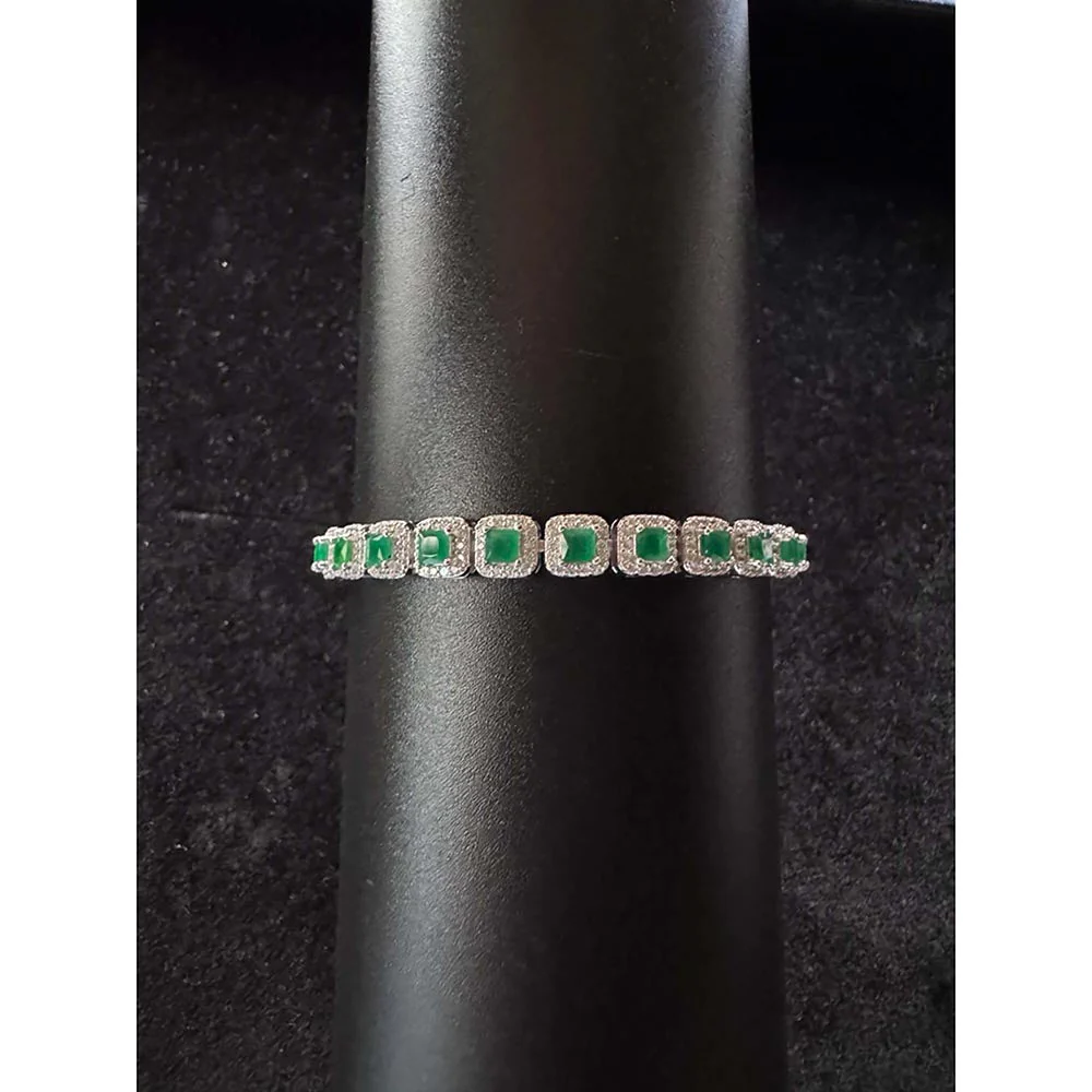 Mon Tresor Green Emerald Grace Tennis Bracelet - Image 2