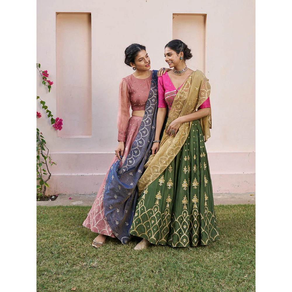 Naaz By Noor Kikli Embroidered Lehenga with Blouse and Dupatta (Set of 3) - Image 2