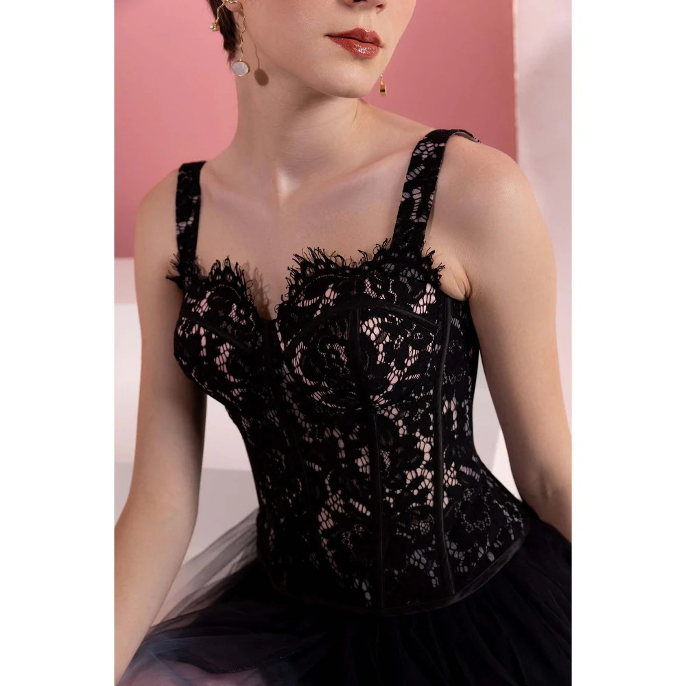 Natalia Livingston Charolette Black Corset Top - Image 2
