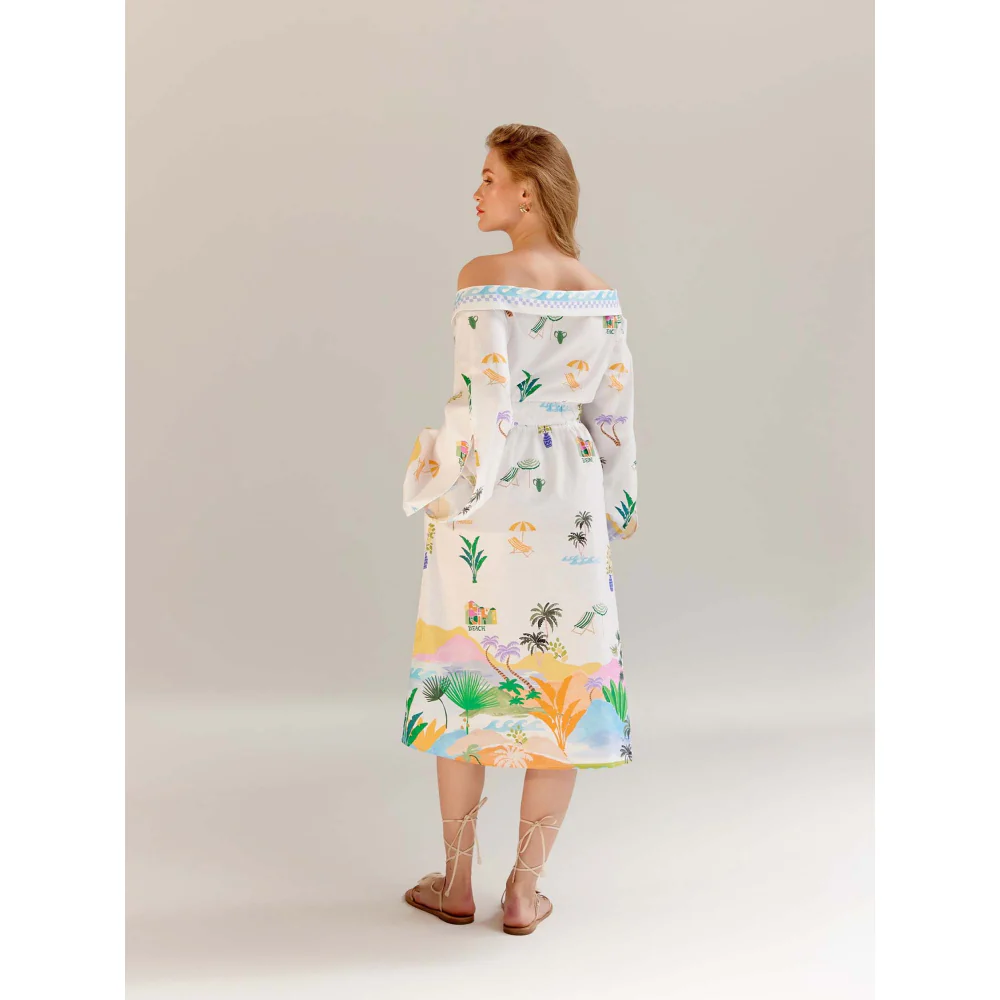 NOIB Multi-Color Midi Dress - By The Sea - Image 2