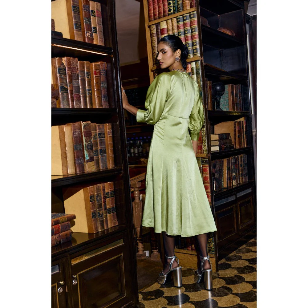 nona Womens Green Dress - Image 2