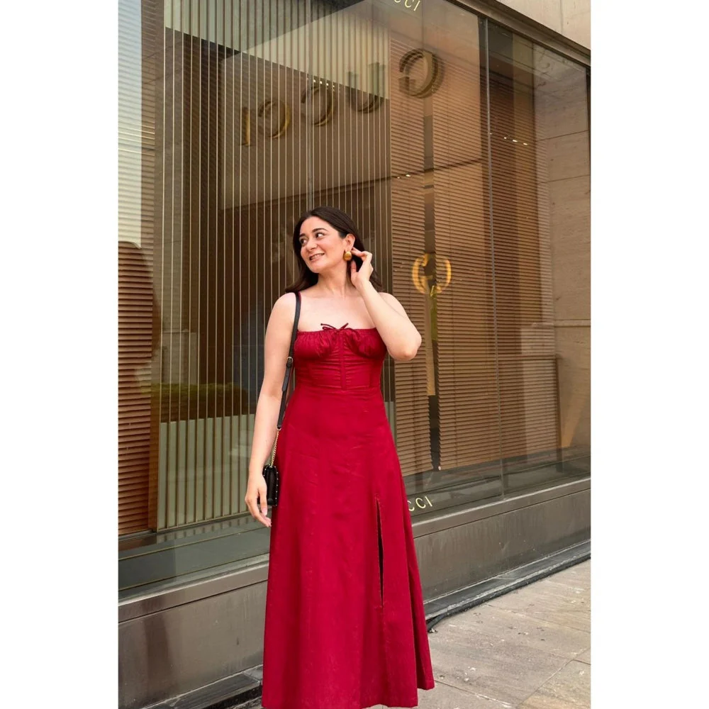 Old Marigold Alicia Red Bustier Sundress - Image 2