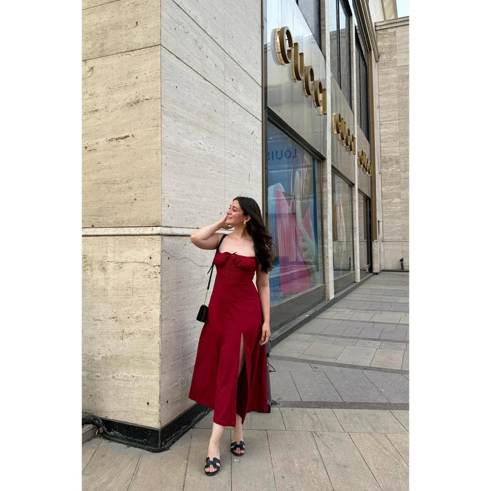 Old Marigold Alicia Red Bustier Sundress - Image 7