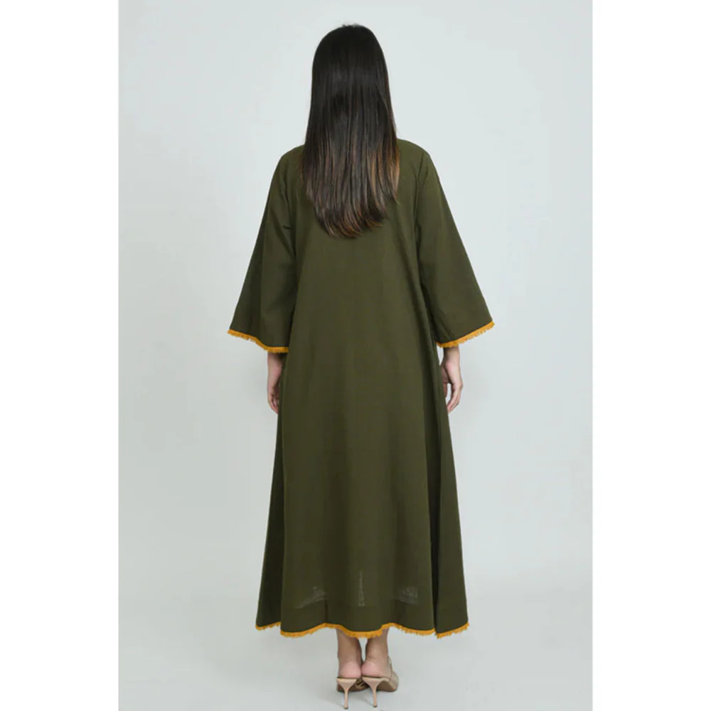 OMAANA Army Faiza Dress with Jacket - Image 2