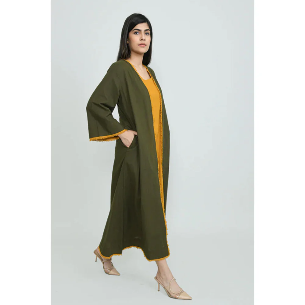 OMAANA Army Faiza Dress with Jacket - Image 3